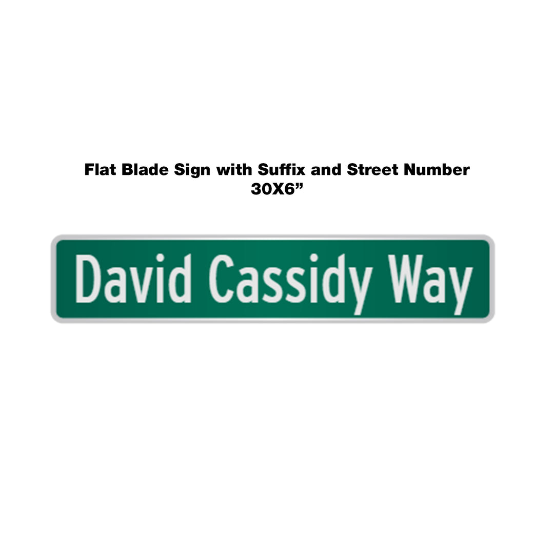 David Cassidy Way - 36"x4" Large Sign