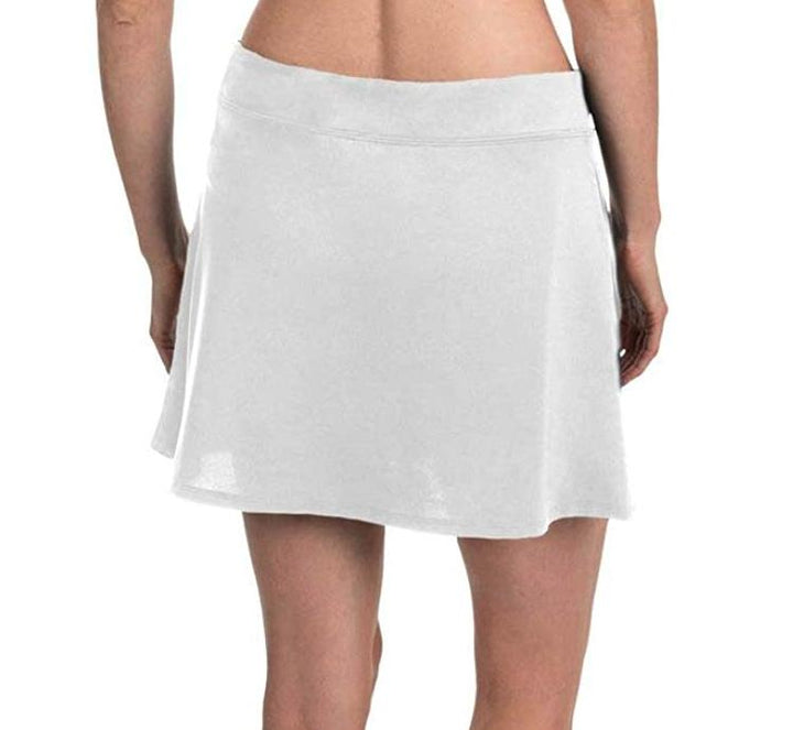 BBTC Ladies Pleated White Skort - 3" Logo