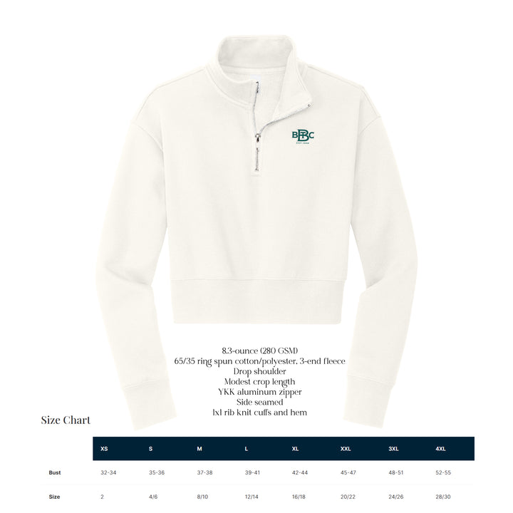 BBTC Women's 1/2 Zip Lux Fleece