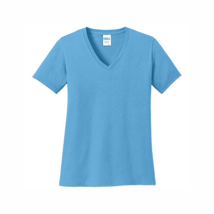 Port & Company Ladies Core Cotton V-Neck