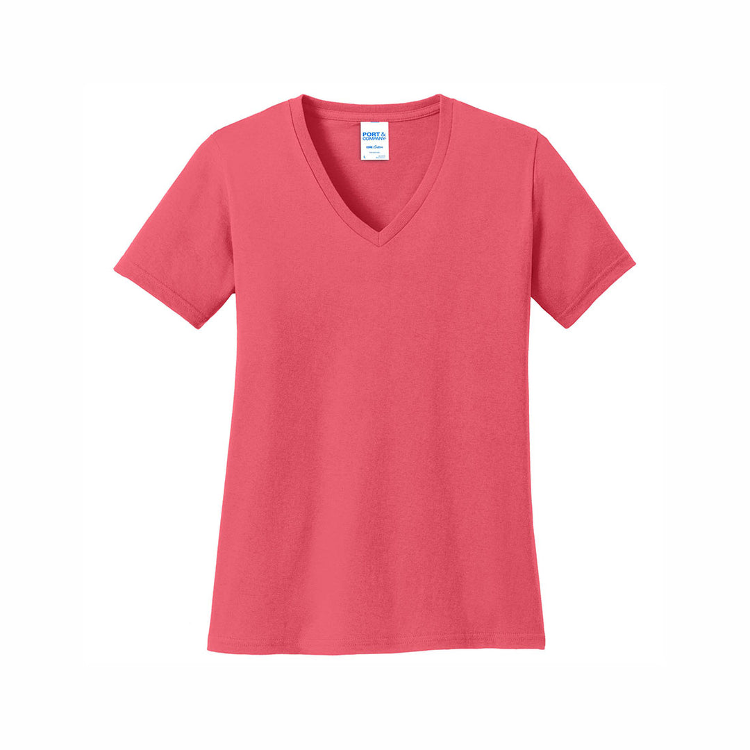 Port & Company Ladies Core Cotton V-Neck