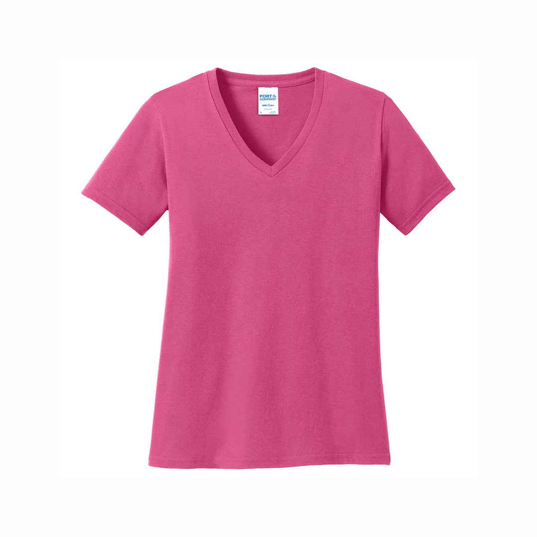 Port & Company Ladies Core Cotton V-Neck