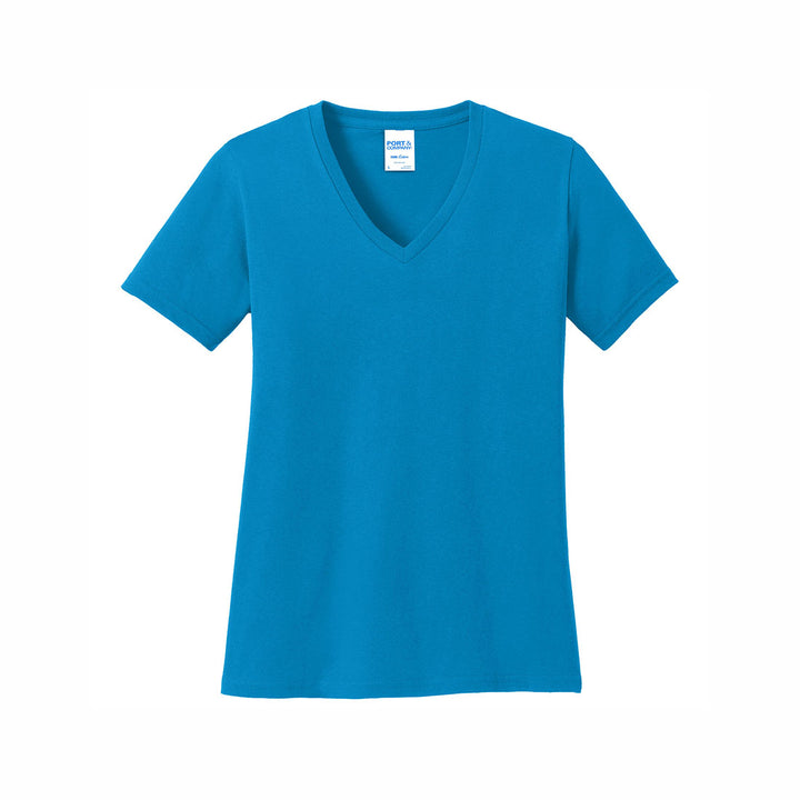 Port & Company Ladies Core Cotton V-Neck