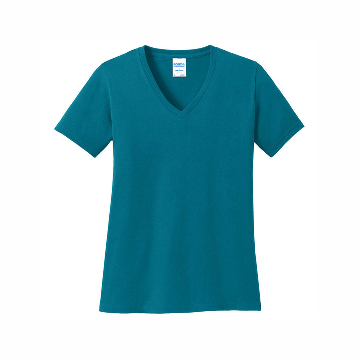 Port & Company Ladies Core Cotton V-Neck