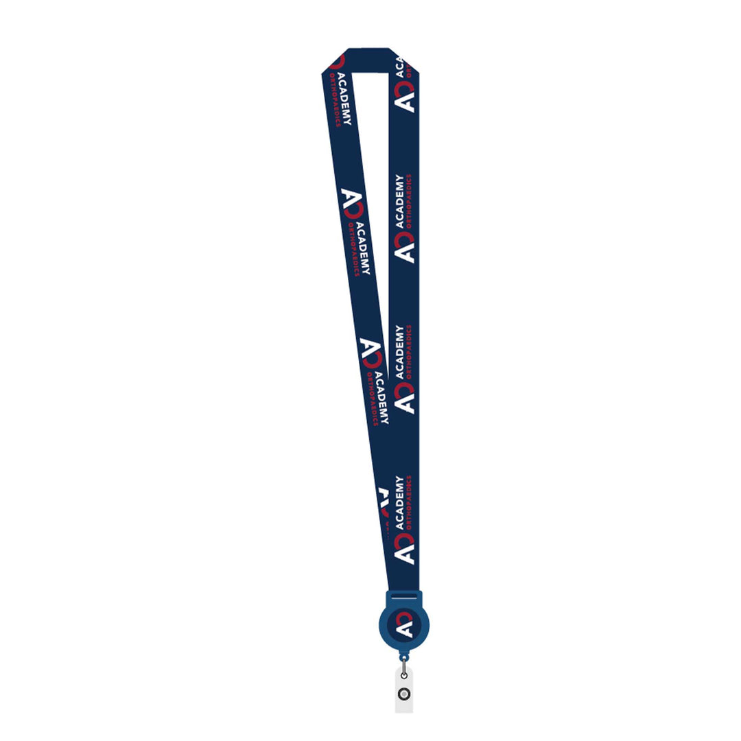 Lanyards 36"X1" Full Color with Retractable reel