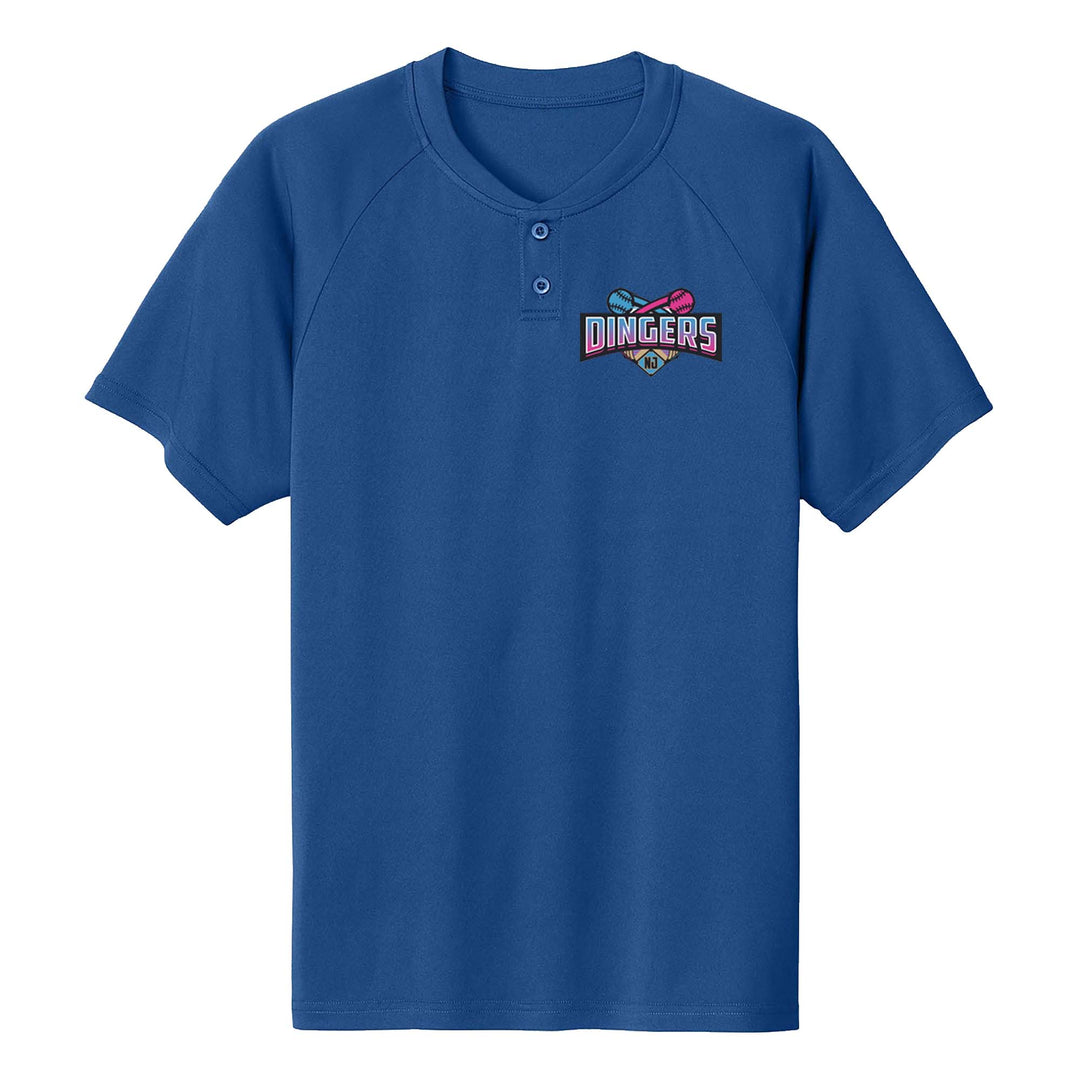 NJ Dingers 2 Button Henley