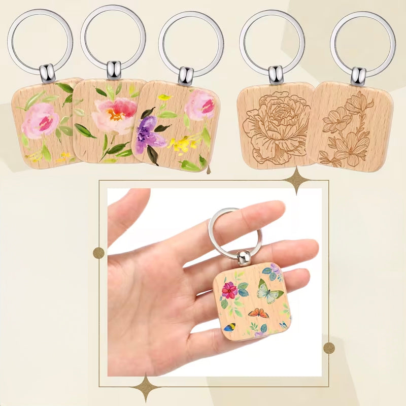 Engraved Wooden Keychains